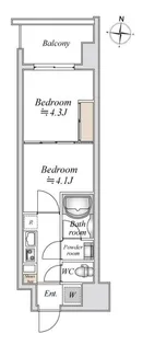 ドゥーエ両国III【9階】の間取り