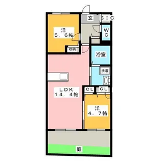 フローラルネスト【1階】の間取り