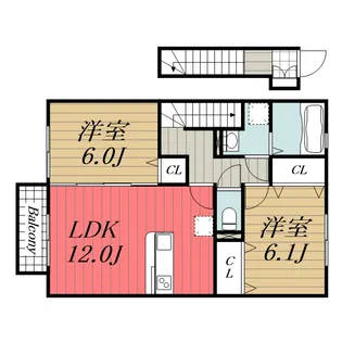 千葉県千葉市中央区南生実町【アパート】の間取り
