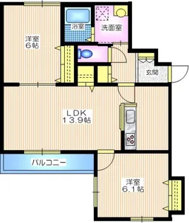 プランドール鎌倉サウス【1階】の間取り