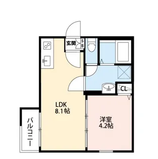 グローベルメゾン十日市場【3階】の間取り