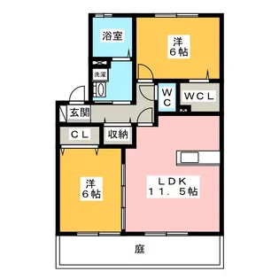 コーポ美銀【1階】の間取り