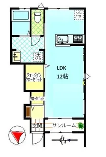 フラットB【2階】の間取り