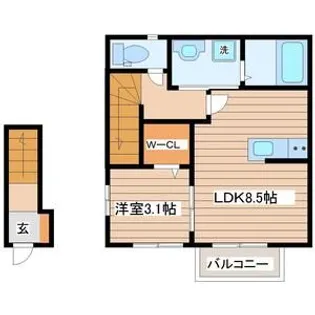 エクシリア原町I【2階】の間取り