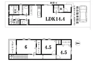 京都府京都市北区紫竹西高縄町【一戸建】の間取り