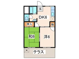 ジェントルパレス久里浜【1階】の間取り