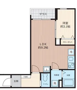 グランディール千葉新宿【1階】の間取り