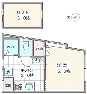 アライハイツ【2階】の間取り