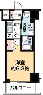 ガレリアレジデンス石川町【6階】の間取り