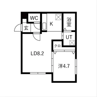 レトワール平岸【4階】の間取り