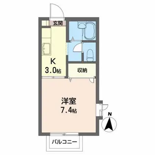 ウエストパル高崎【2階】の間取り