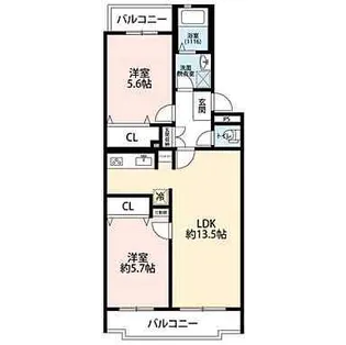 ブルーベイSA【1階】の間取り