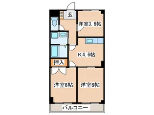 ロイヤルタウン下九沢【1階】の間取り