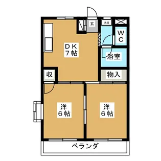 プランタン黒門 旧館【2階】の間取り