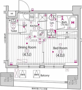 ガーラ・アヴェニュー浅草【9階】の間取り