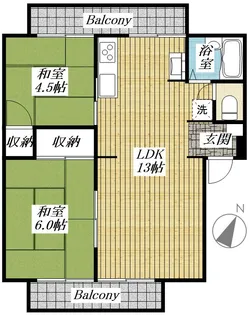 ハイムSI-B【2階】の間取り