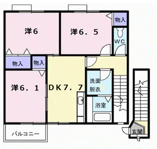 メゾンクレストA【2階】の間取り
