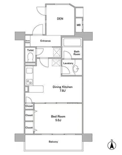 HF学芸大学レジデンス【7階】の間取り