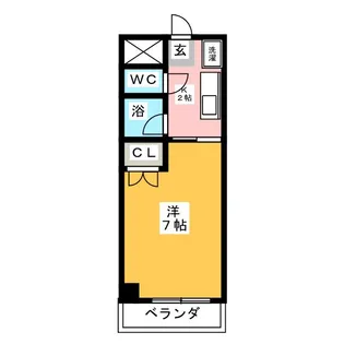 ハイツ竹長【3階】の間取り