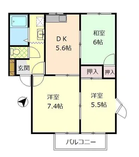 レジデンス下郡I【1階】の間取り