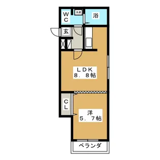 カサノール18条【2階】の間取り