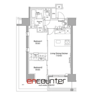 ザ・パークハビオ滝野川【6階】の間取り