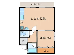 サンクレオ西野【1階】の間取り