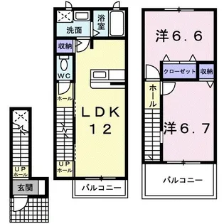 シャルマンタツミ Aの間取り