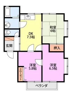 メゾンレインボー【2階】の間取り