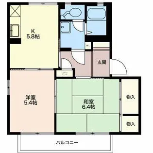 ディアスポム【2階】の間取り