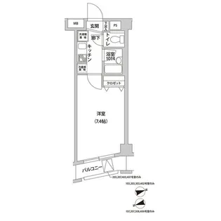 ラクラス荻窪【1階】の間取り