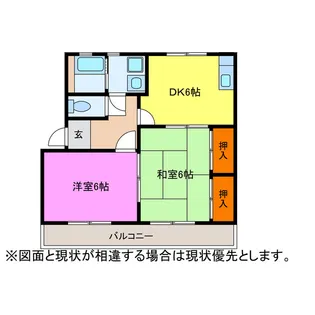 キャッスルNODA【1階】の間取り