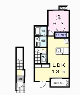 シャルマンエル A【2階】の間取り