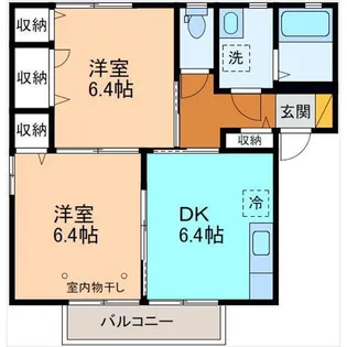 ラフローラ D棟【2階】の間取り