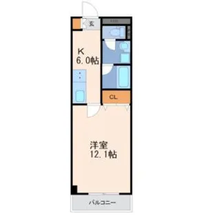 ロータスマーシュ元今泉【8階】の間取り