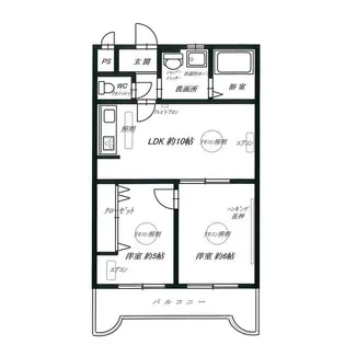 パール香芝【2階】の間取り