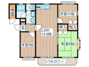 フォ-チュン壱番館【3階】の間取り