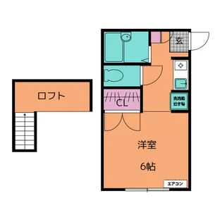 レオパレス大久伝第2【2階】の間取り