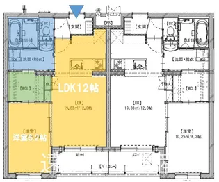 ブリアージュ二之宮【1階】の間取り