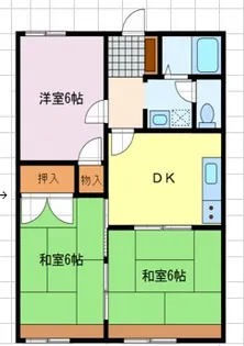 パティオE【1階】の間取り