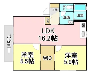 エクセルコート B棟【2階】の間取り