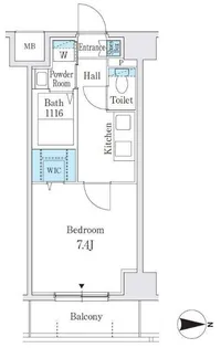 プレイズシード名古屋亀島【6階】の間取り