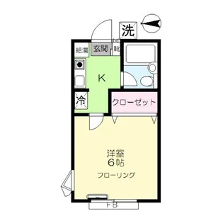 ヒルサイドコーポ【1階】の間取り