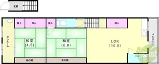 三田ハイツ【2階】の間取り