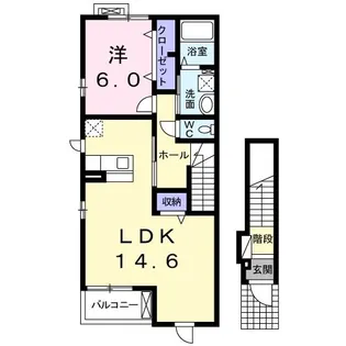 プリムローズ ガーデンヴィラB【2階】の間取り