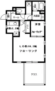 メゾントレフル【1階】の間取り