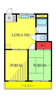 マンション シラヌイ【1階】の間取り
