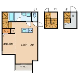 ミッドパーク代々木【3階】の間取り