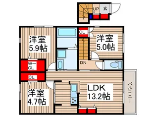 仮)駒林元町新築MAISON【2階】の間取り