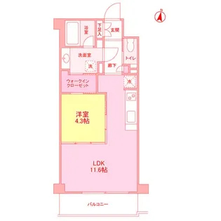 ディアレンス高島台【5階】の間取り